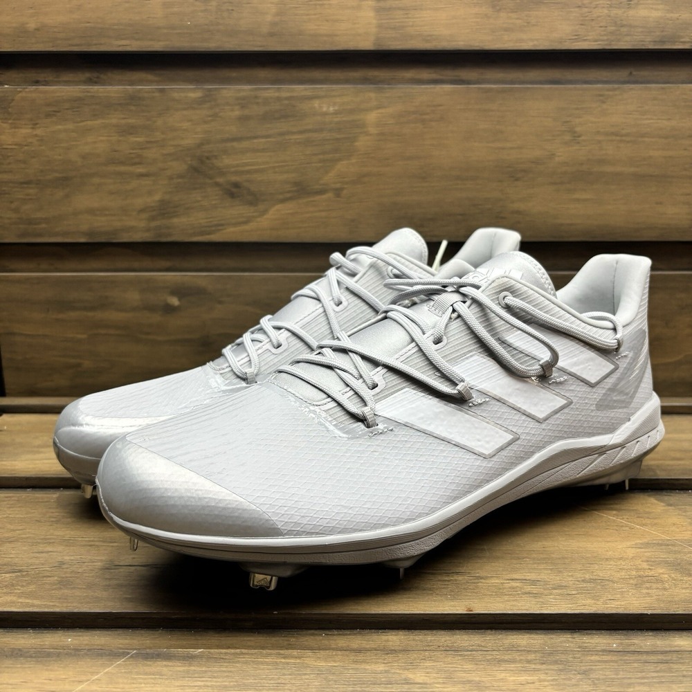 Adidas Adizero Afterburner 8 Men's US 15 Grey White Metal Baseball Cleats H00979